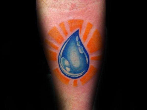 Masculine Water Drop Tattoos For Men