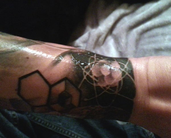 Masculine Wrist Science Tattoo For Men