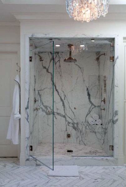 marble shower interior