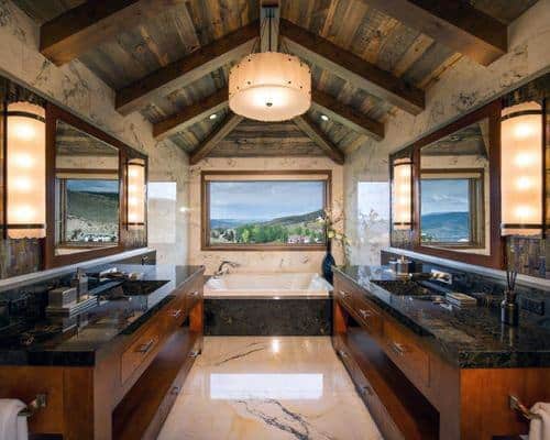 Master Bathroom Vaulted Ceiling Ideas Wood