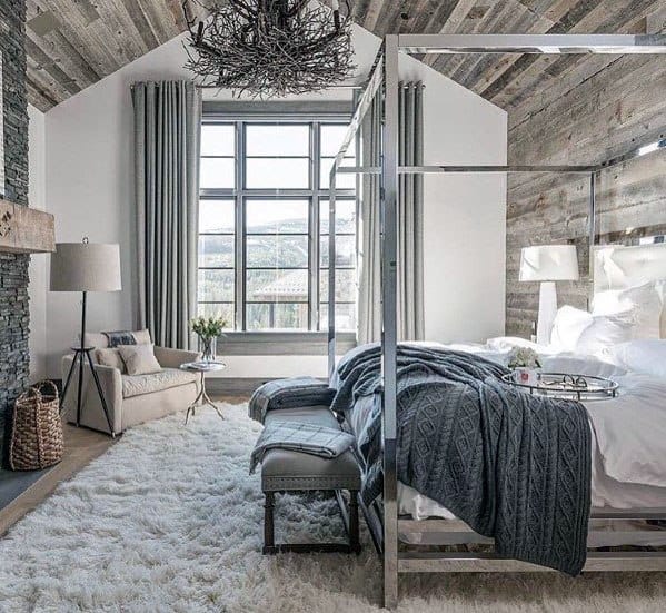 white-washed wood ceiling