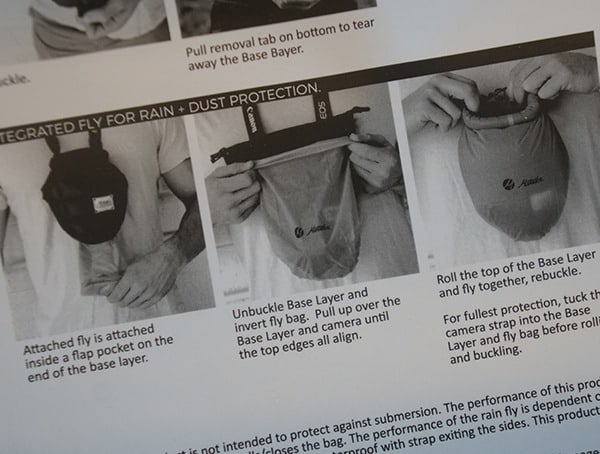Matador Camera Base Layer Instructions For Rain Cover