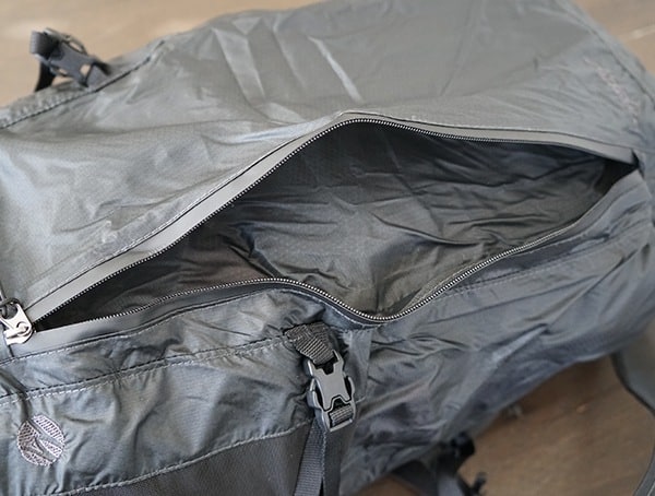 Matador Freerain24 Front Zippered Pocket Backpack On Side