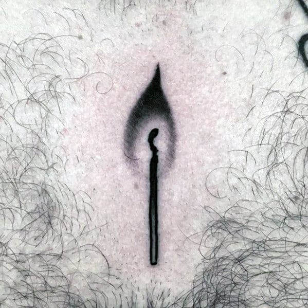 Match Head Guys Coolest Small Chest Tattoos