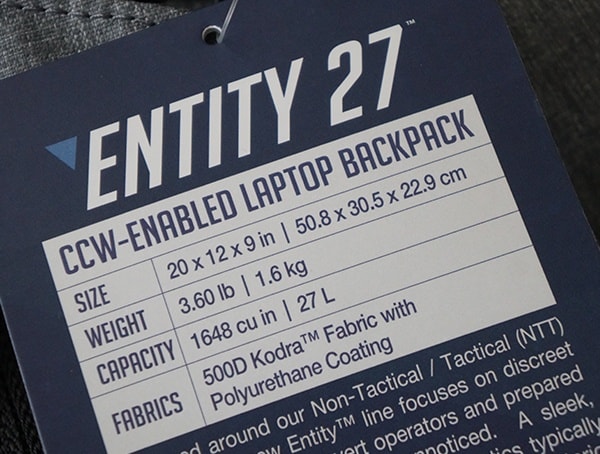 Maxpedition Entity 27 Backpack Tag