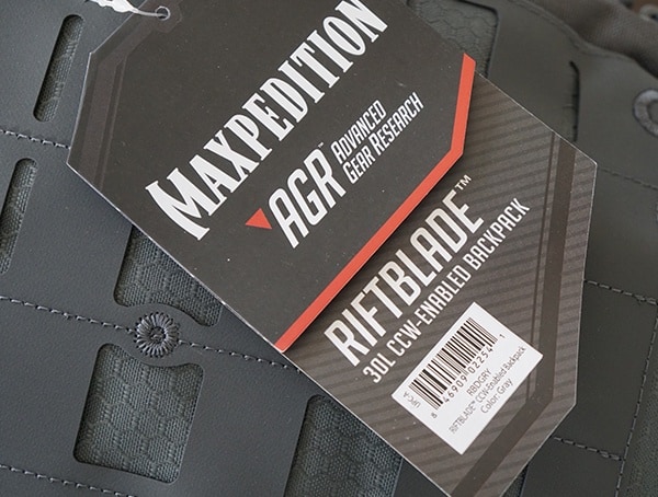 Maxpedition Riftblade Backpack 30 Liter Tag