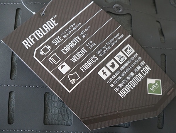 Maxpedition Riftblade Backpack Ccw Enabled 30 Liters