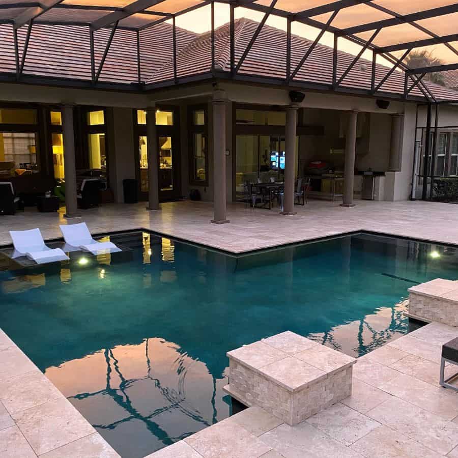 mediterranean style pool luxury home