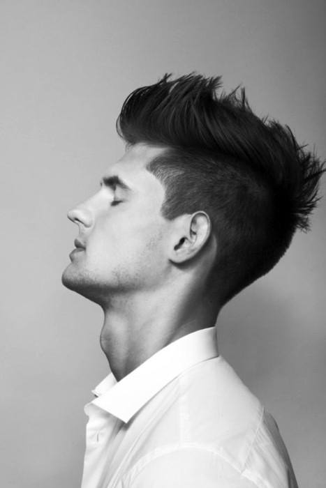 Medium Faux Hawk Haircut For Men