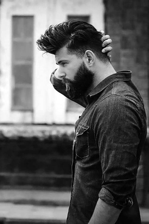 Textured quiff with an undercut