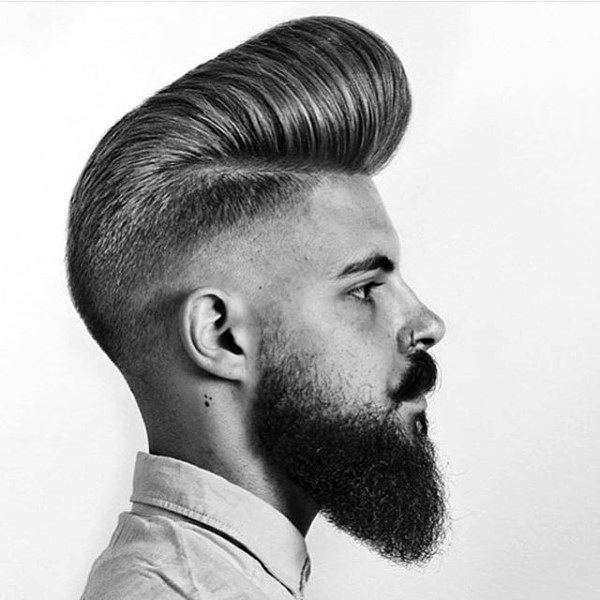 Medium Hairstyles For Men With Wavy Hair Pompadour