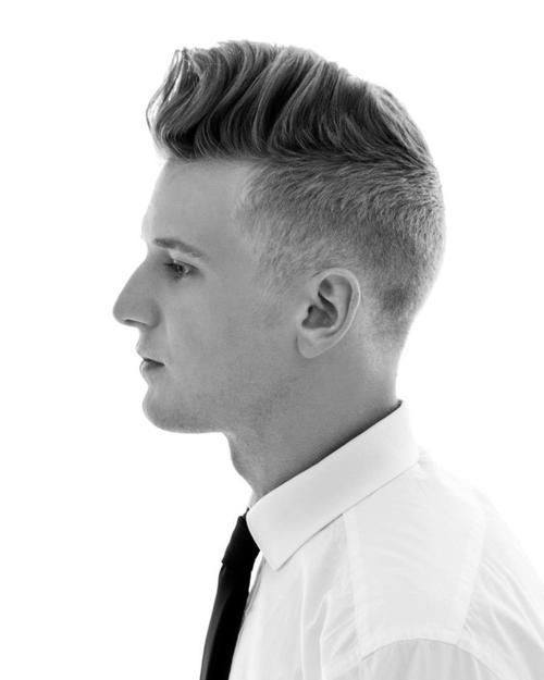 Medium Long Buzzed Sides Mens Old School Hairstyle