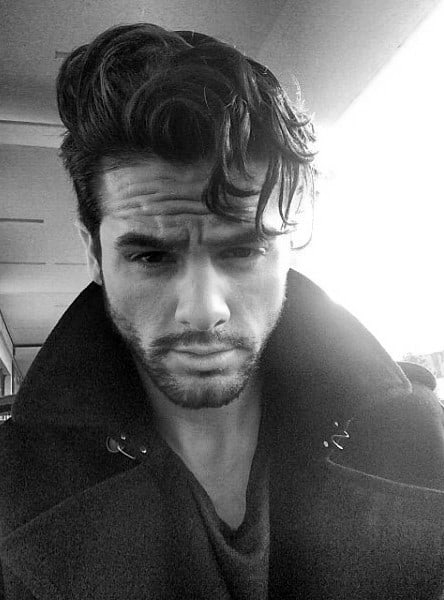 Medium Long Length Mens Dapper Old School Hair