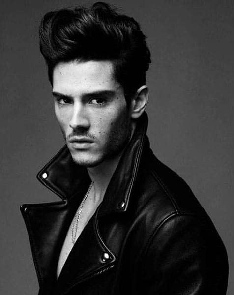 Medium To Long Greaser Rockabilly Hair For Guys Pompadour