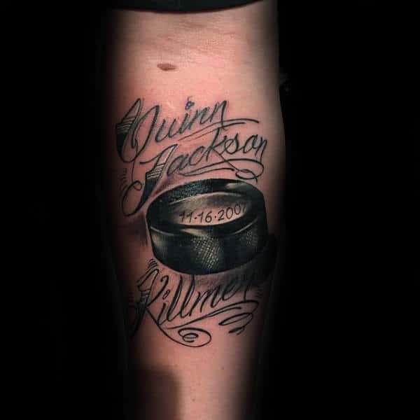 Memorial Mens Hockey Inner Forearm Tattoo
