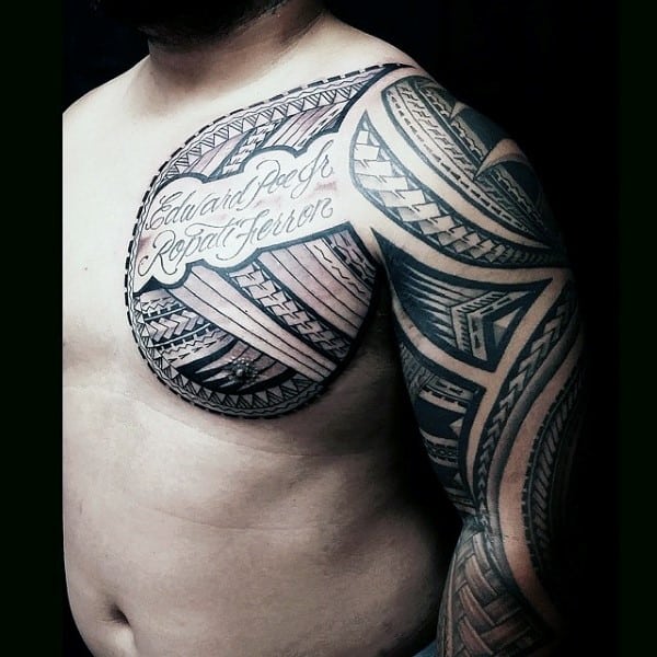 Memorial Mens Samoan Chest And Sleeve Tatotos