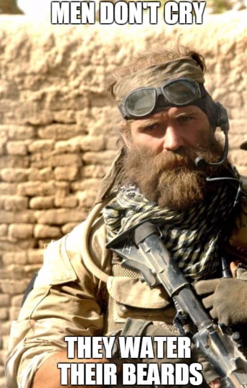 Men Dont Cry They Water Beards Meme