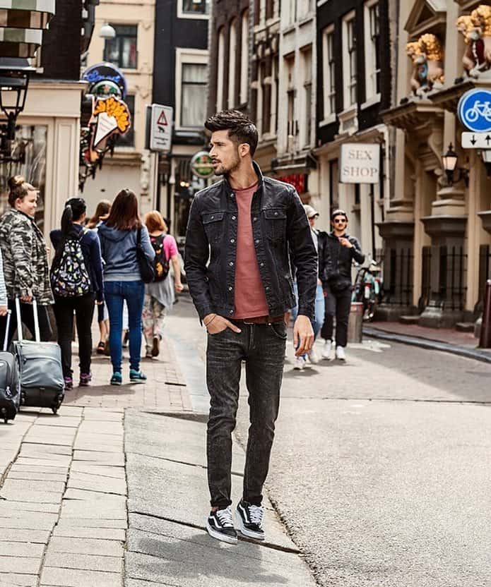 Men Fashion Denim Jacket Outfit