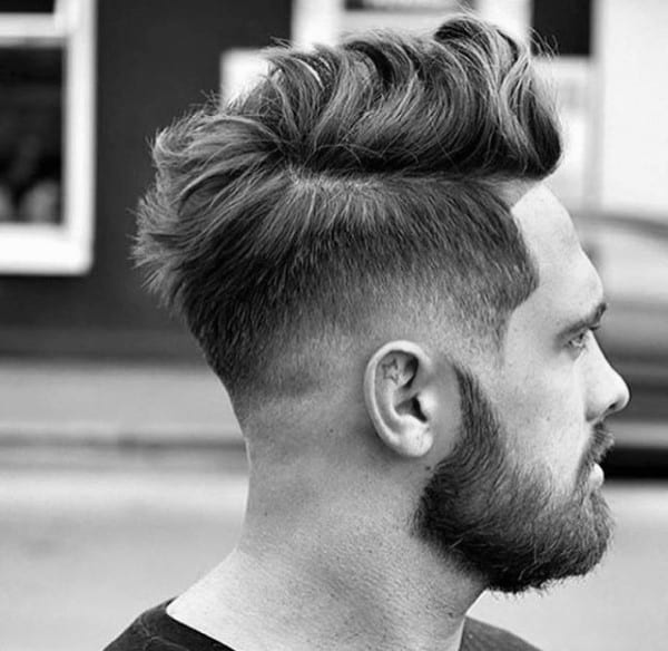 Men With Medium Length Hair Faded Sides