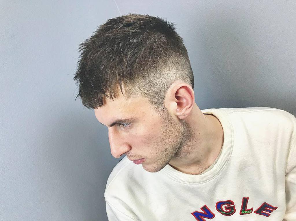 Blunt Fringe Texturized Crown Hairstyle