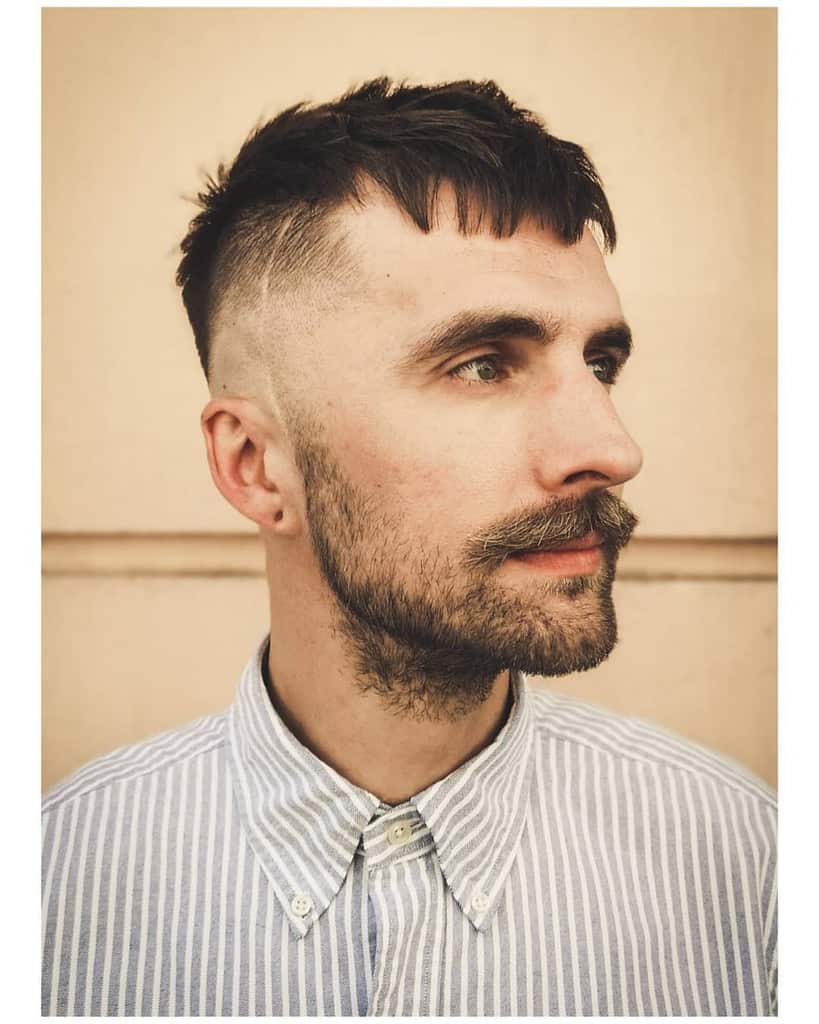 Bald Fade With Soft Short Fringe