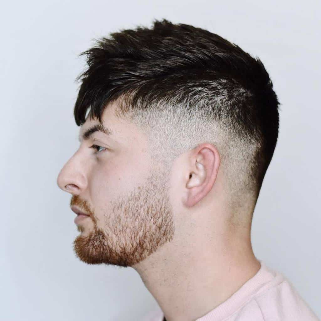 Blunt Fringe Texturized Crown Hairstyle