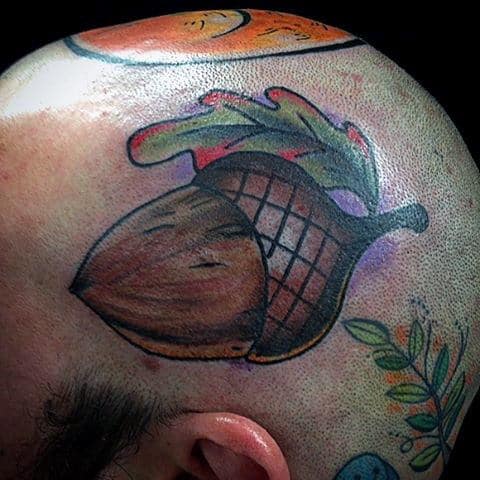 Mens Acorn Head Tattoos