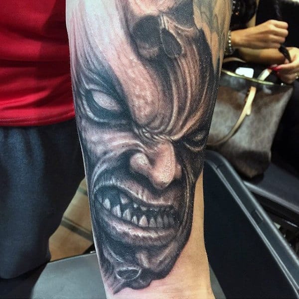 Mens Angel Demon Tattoo