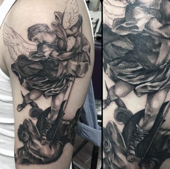 Men's Angel Micheal Tattoo