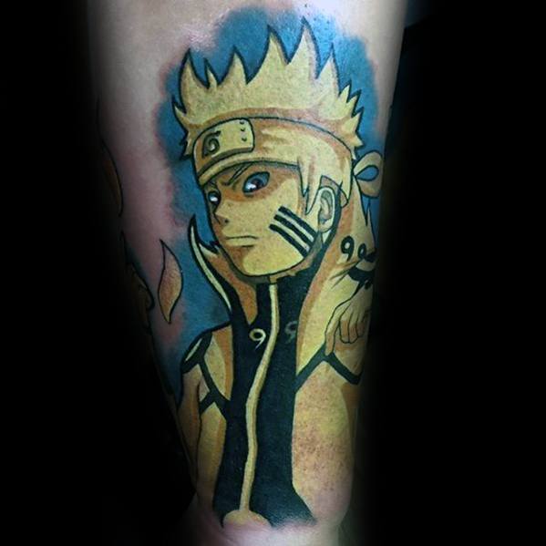 Mens Anime Tattoo Ideas Inner Forearm