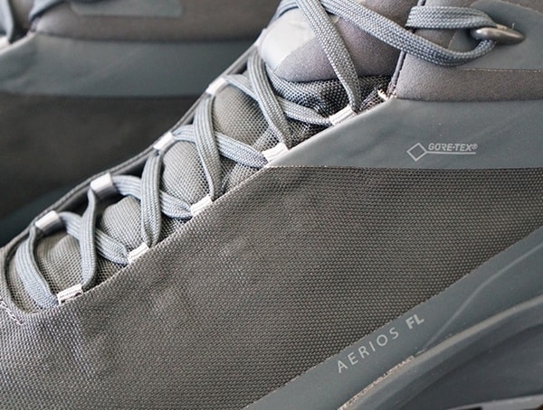 Mens Arcteryx Aerios Fl Mid Gtx Shoes Lace Detail