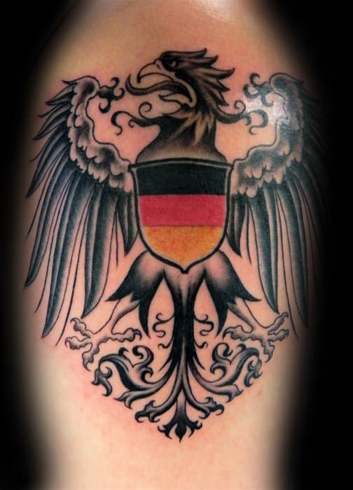 Mens Arm German Eagle Tattoo Inspiration