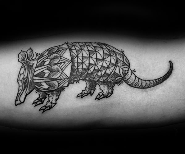 Mens Armadillo Tattoo Design Inner Arm Inspiration