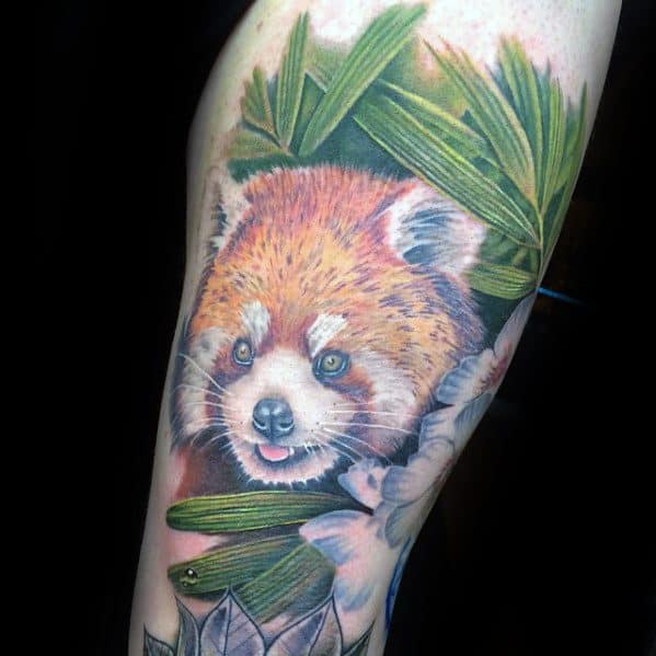 Mens Awesome Arm Red Panda Tattoo Ideas