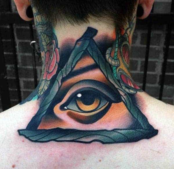 mens-back-realistic-eye-in-triangle-neo-traditonal-tattoo