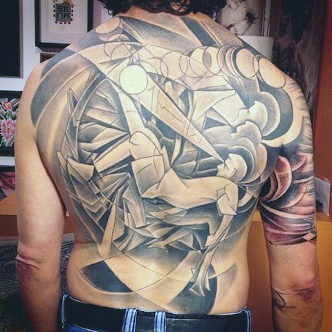 Men's Back Tattoo