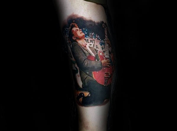 Mens Back To The Future Teen Marty Mcfly Guitar Movie Scene Arm Tattoo