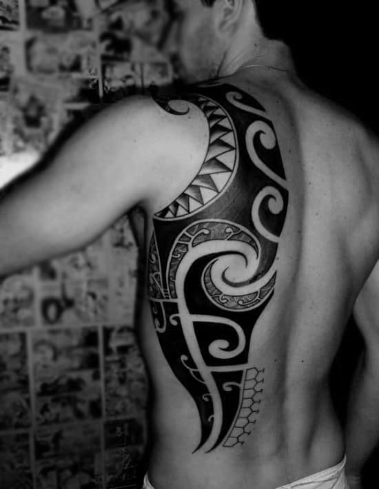 Mens Back Tribal Tattoos