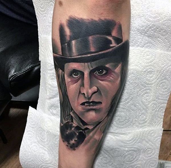 Mens Batman Character Tattoo On Arm