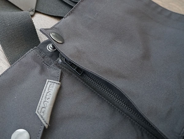 Mens Black Dakine Stoker Gore Tex 3l Bib Quick Fly Hidden Main Zipper