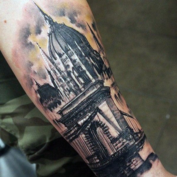 Mens Bridge Outer Forearm Tattoos
