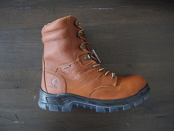 Mens Brown Leather Upper Work Boots Carhartt Made In The Usa 8 Inch Composite Toe