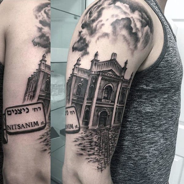 Mens Building Arm Tattoos