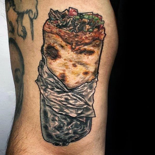 Mens Burrito Tattoo Ideas On Arm