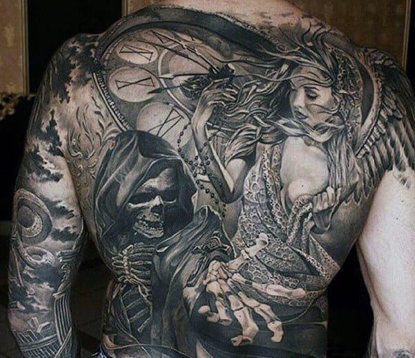 Men's Back Clock Tattoo Meaning