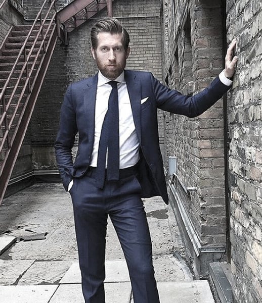 Mens Clothing Navy Blue Suit Styles