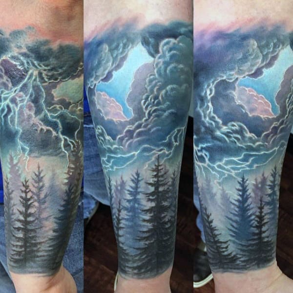 Mens Clouds Tattoos
