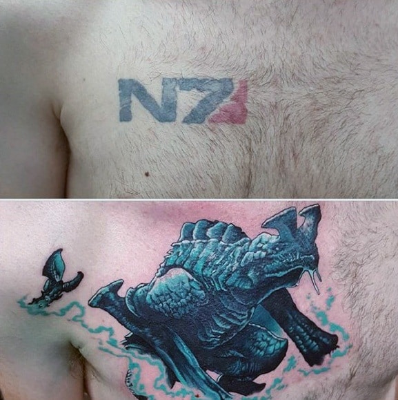 Mens Cool 3d Chest Tattoo Cover Up Ideas