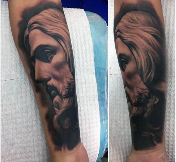 Mens Cool 3d Jesus Tattoo Ideas