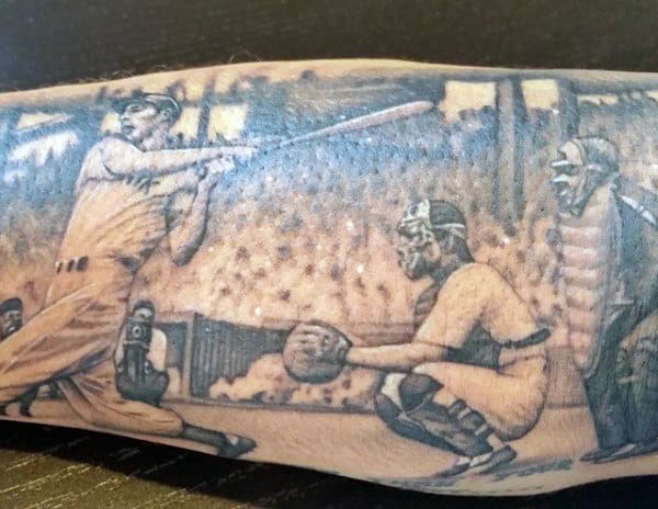 Men's Cool Baseball Tattoos